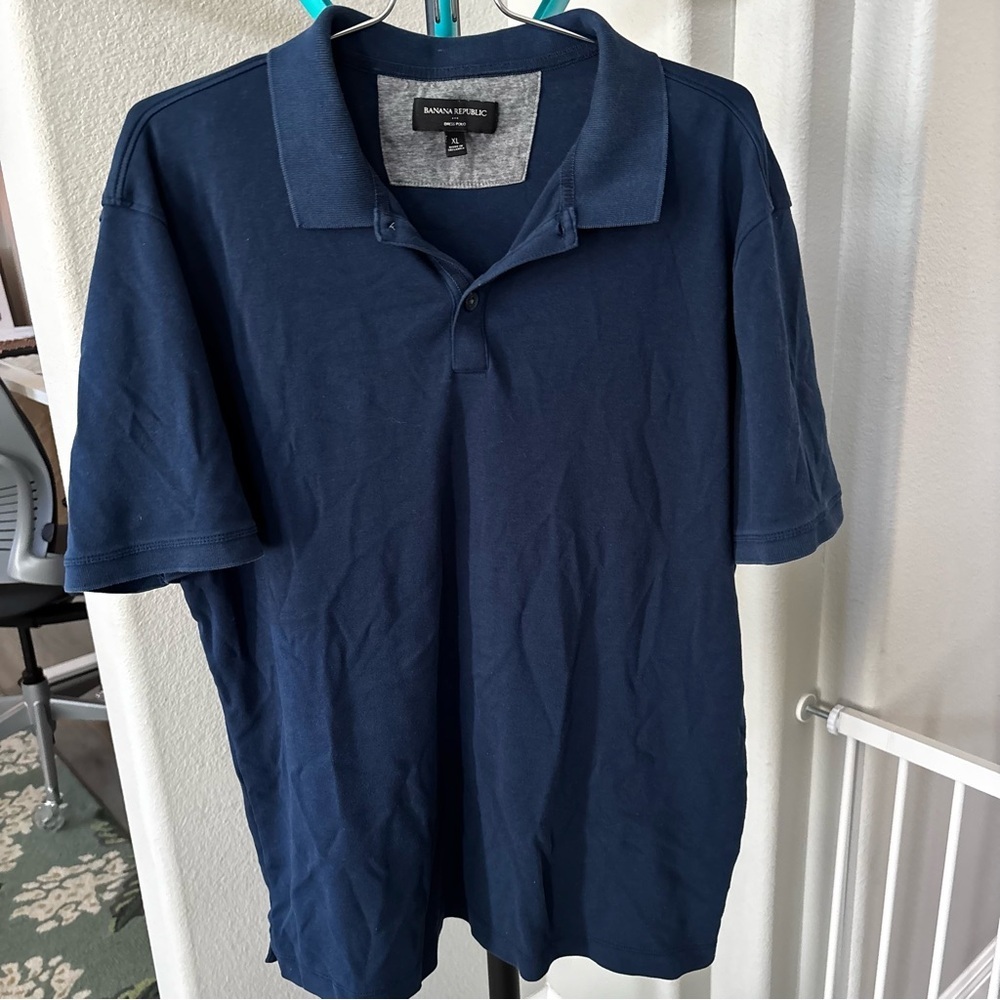 Banana Republic Men's Dark Blue Polo Shirt